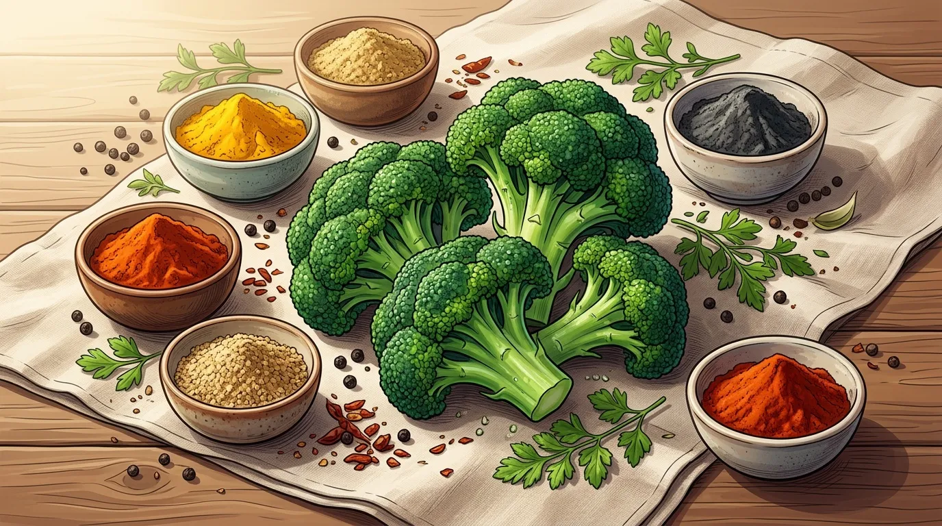 Épices avec brocoli : saveur et santé garanties