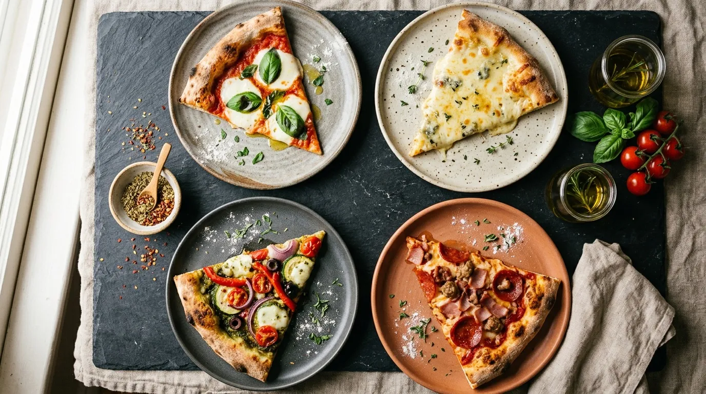 Calories pizza : combien par part et par type