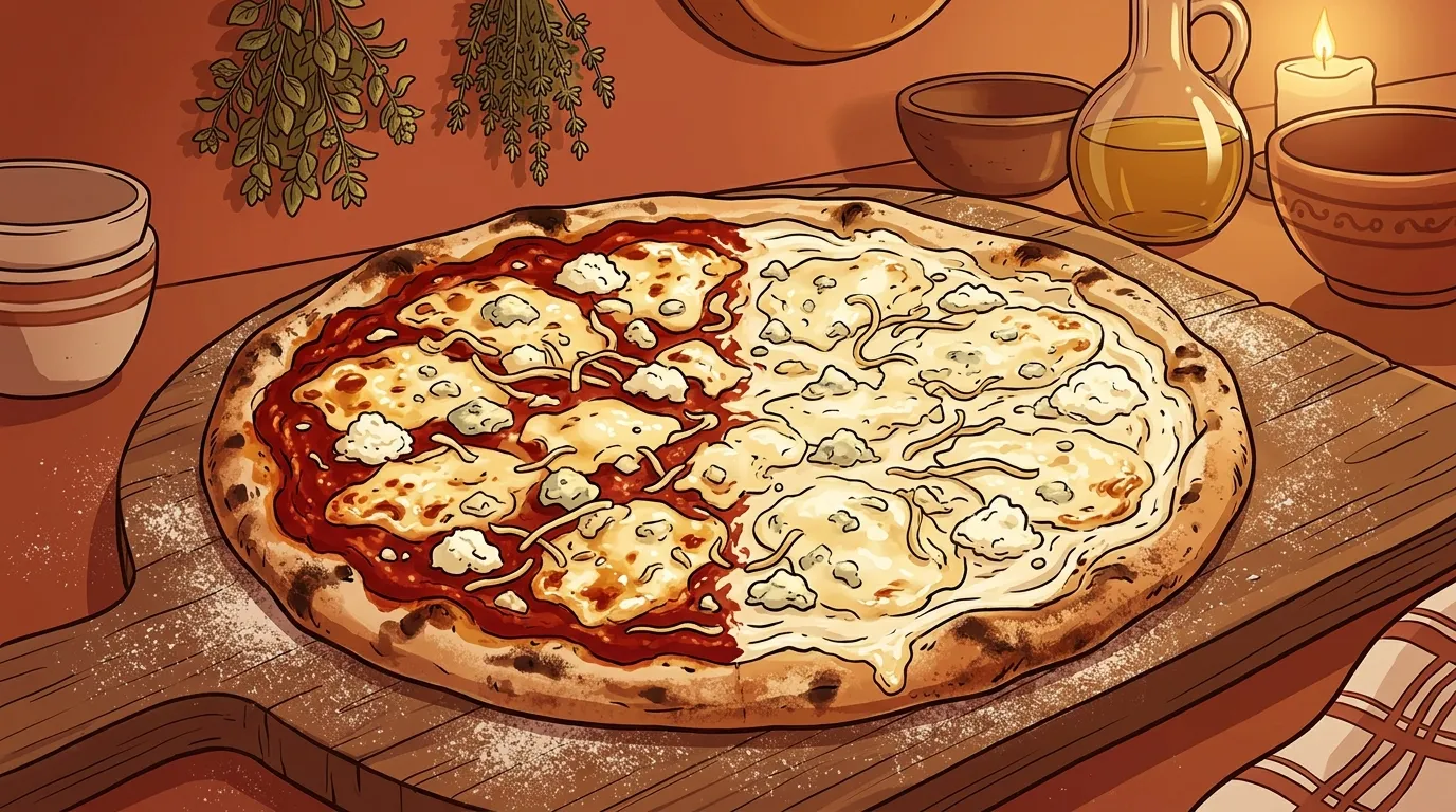 Pizza 4 fromages : crème ou tomate ?