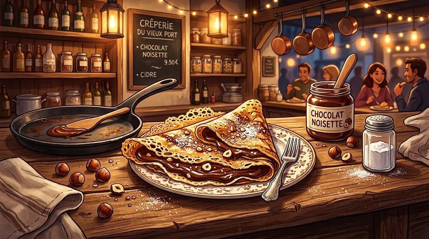 Calories crêpe Nutella : information nutritionnelle complète