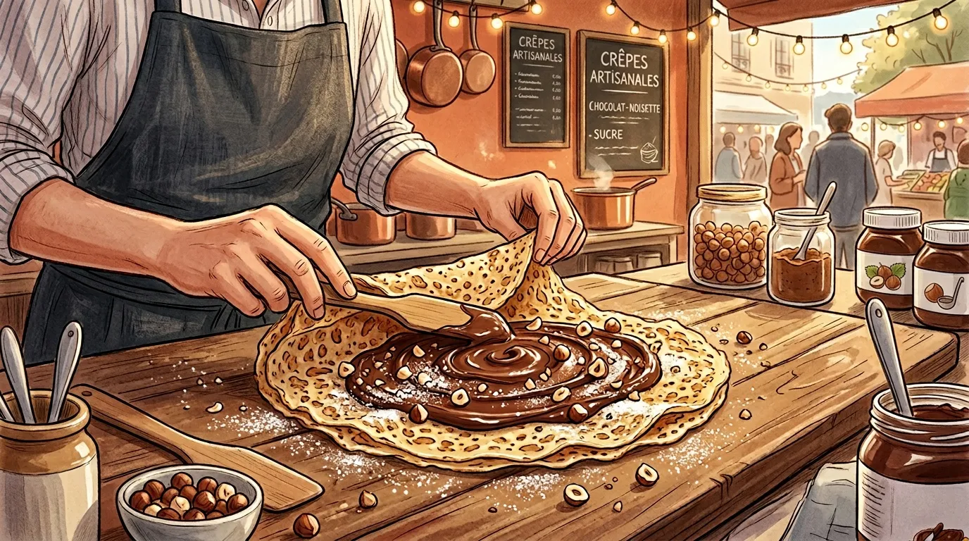 Combien de calories dans une crêpe au Nutella ?