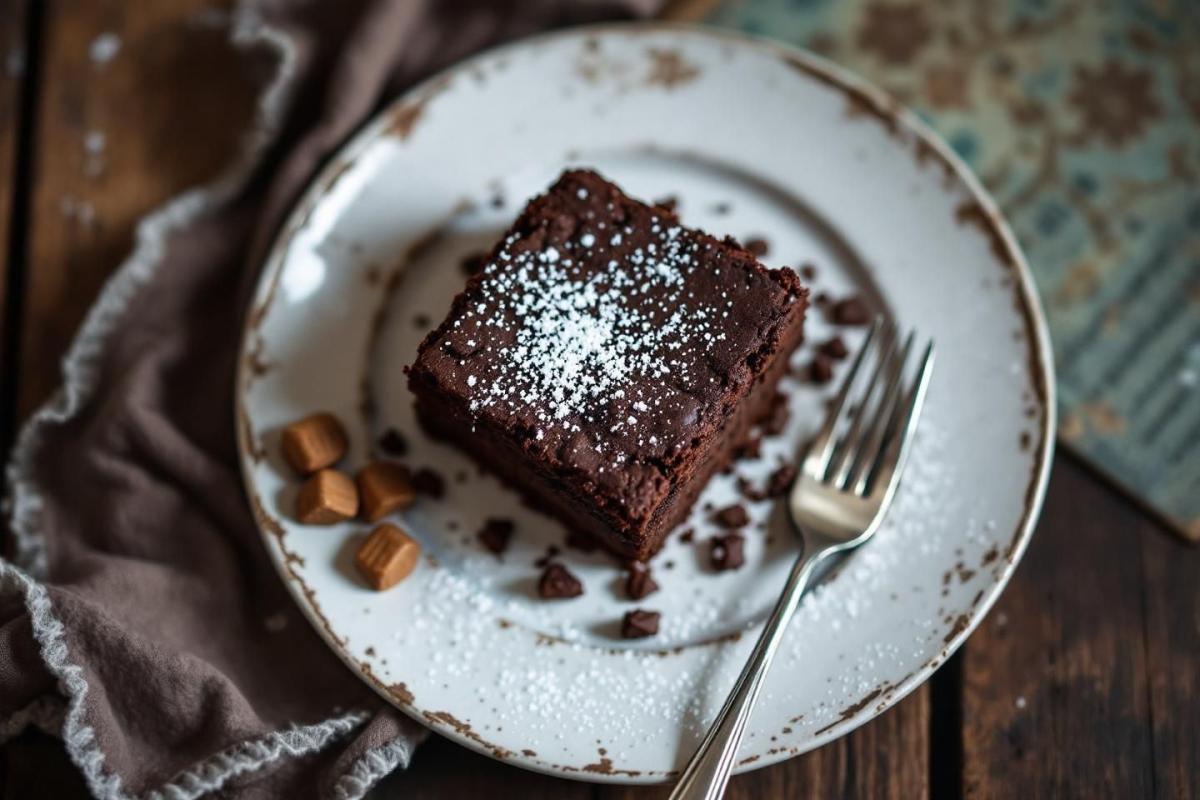 Une envie gourmande ? Ce brownie fondant de fin d’année est faisable avec du chocolat noir et sans farine !