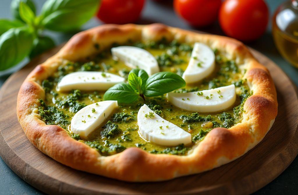 Pinsa burrata pesto : recette italienne facile et savoureuse à faire à la maison