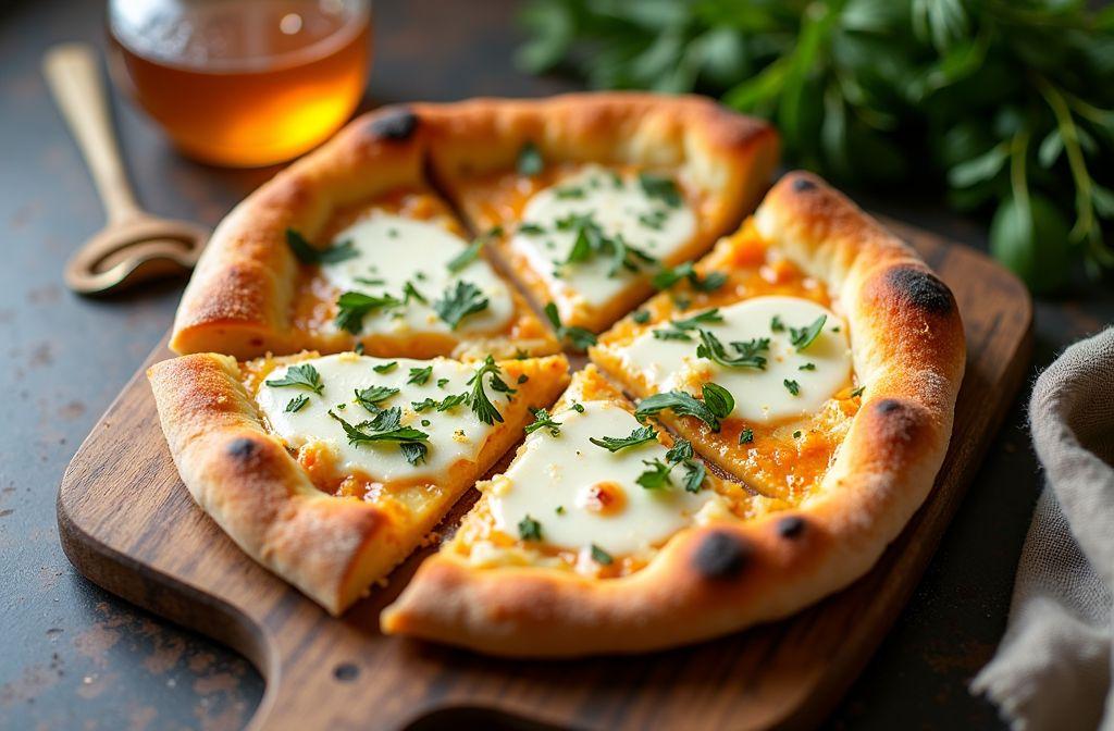 Pinsa chèvre et miel : recette facile pour une pizza romaine savoureuse et croustillante