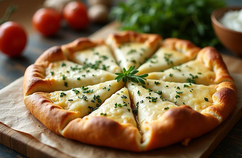 Recette de pinsa blanche maison : pâte croustillante et garniture crémeuse facile à réaliser